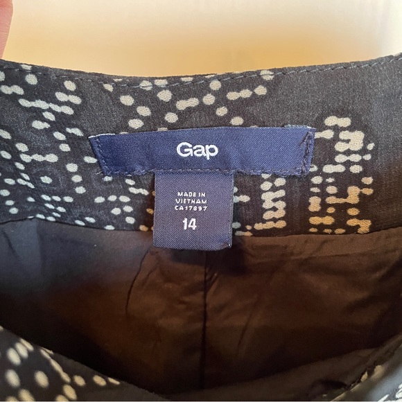 Dark grey printed Gap pleated skirt with lining size 14 - Picture 5 of 10